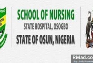 School Of Nursing (S.O.N.), State Hospital Oshogbo, Osun State 2022/2023 Nursing form/Midwifery form is still On-sale. Call 09037849094 DR CHRISTOPHER