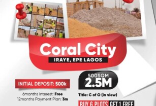 Become a Landlord Today at Coral City, Epe (Call 08132520302)