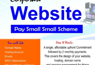 Professionally Designed Corporate Website Created for you – Pay Small Small Scheme (Call 08037372222)