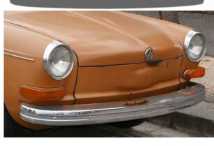 Volkswagen Type 3 bumper (1970-1973) in stainless steel