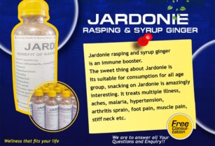 For Blood Washing, Hypertension, Arthritis, Vivacity Buy Jardonie Rasping and Syrup Ginger (Call 08070928989)