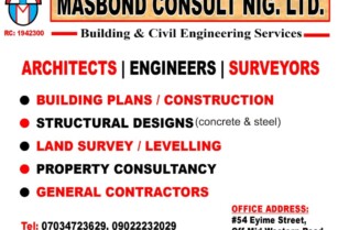 We Offer Land Survey Service and Other Building & Civil Engineering Services (Call 07034723629)