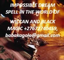 IMPOSSIBLE DREAM SPELL IN THE WORLD OF WICCAN AND BLACK MAGIC +27672740459.