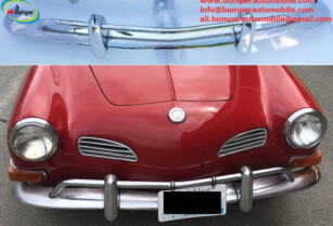 Volkswagen Karmann Ghia Euro style bumper (1956-1966) by stainless steel  (VW Karmann Ghia European Stoßfänger) One set includes: 1 front bumper (3