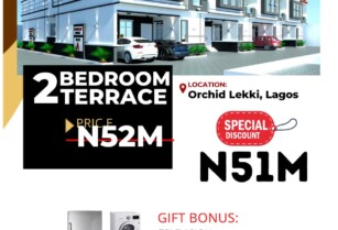 Two Bedroom Terrace (Smart Home) For Sale at Orchid Hotel Road, Lekki (Call 09072608144)