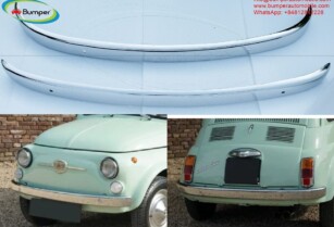 Fiat 500 bumpers stainless steel polished new