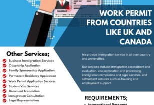 Need Work Permit From Countries like UK and Canada – Contact us – 09112887344