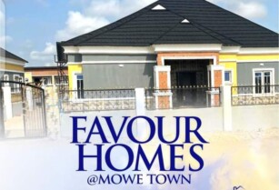 3 Bdr detached bungalow for sale at Mowe Town, Ofade Road, Off Lagos-Ibadan, Expressway (Call 07080819112)