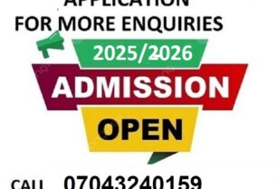 Department of Nursing (BNSc Programme), National Open University of Nigeria (NOUN) [07043240159/07076026905] 2025/2026 nursing form is OUT.Also midwif